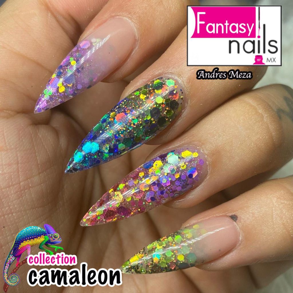 Collection Camaleón Fantasy Nails (4 Acrílicos) Miss Cherry México