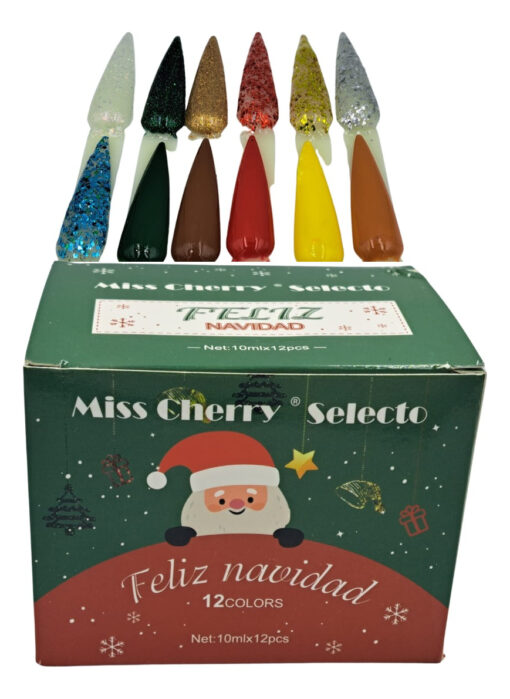 Gel Semipermanente Miss Cherry Gama Navidad 12 Pz Navideña_4