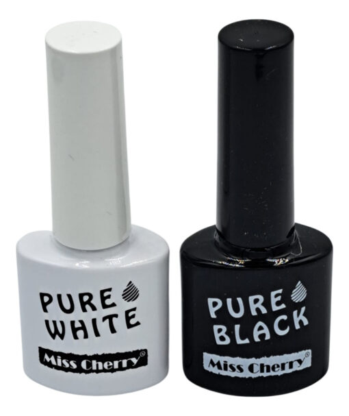 Gel Miss Cherry Blanco Y Negro Pack Con 12 Pz_0