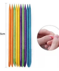 Palito De Naranjo Para Uñas Cutícula 100pz Colores Empujador_4