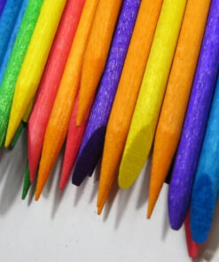 Palito De Naranjo Para Uñas Cutícula 100pz Colores Empujador_3