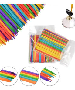 Palito De Naranjo Para Uñas Cutícula 100pz Colores Empujador_5